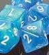 Picture of the Dice: Borealis Sky Blue w/White Set of 7 Dice - CHX27426