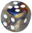 Picture of the Dice: 7 Carousel w/white Festive Polyhedral Dice Set - CHX27440