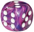 Picture of the Dice: 7 Violet w/White Festive Polyhedral Dice Set - CHX27457