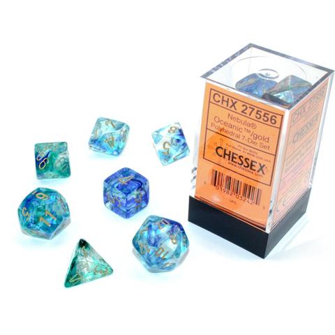 RPG Dice Set (7) - Nebula Oceanic/Gold