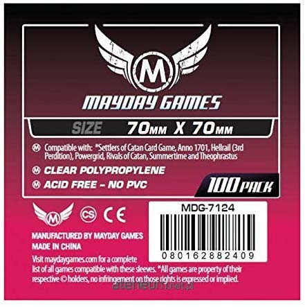 Picture of the Board Game Sleeves: 100 ct Small Square Card Sleeves