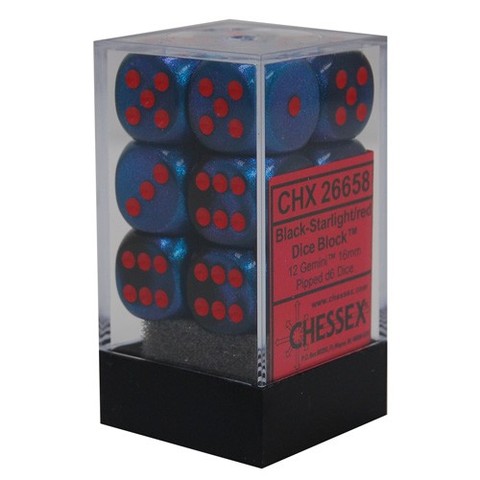Picture of the Dice: CHX 26658 Black-Starlight/red