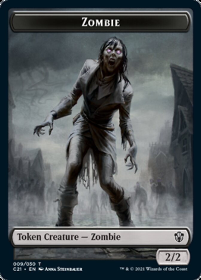Zombie // Spirit Double-Sided Token [Commander 2021 Tokens]