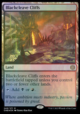 Blackcleave Cliffs [Phyrexia: All Will Be One Prerelease Promos]