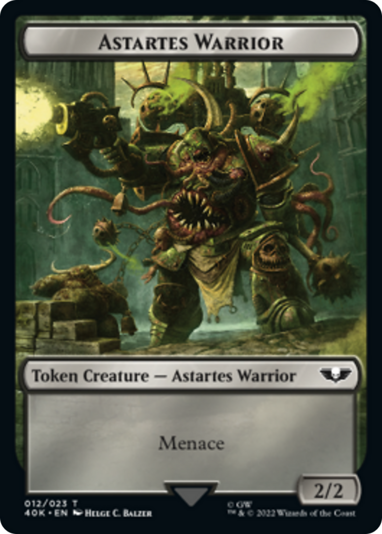 Astartes Warrior // Plaguebearer of Nurgle Double-Sided Token [Warhammer 40,000 Tokens]