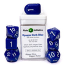 Dice Set (7) - Opaque Dark Blue - arch'd4