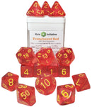 Dice Set (15) - Translucent Red