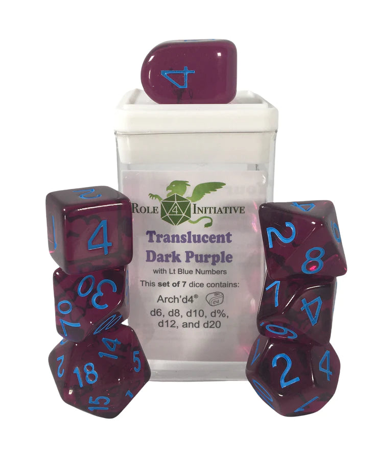Dice Set (7) - Translucent Dark Purple - arch'd4