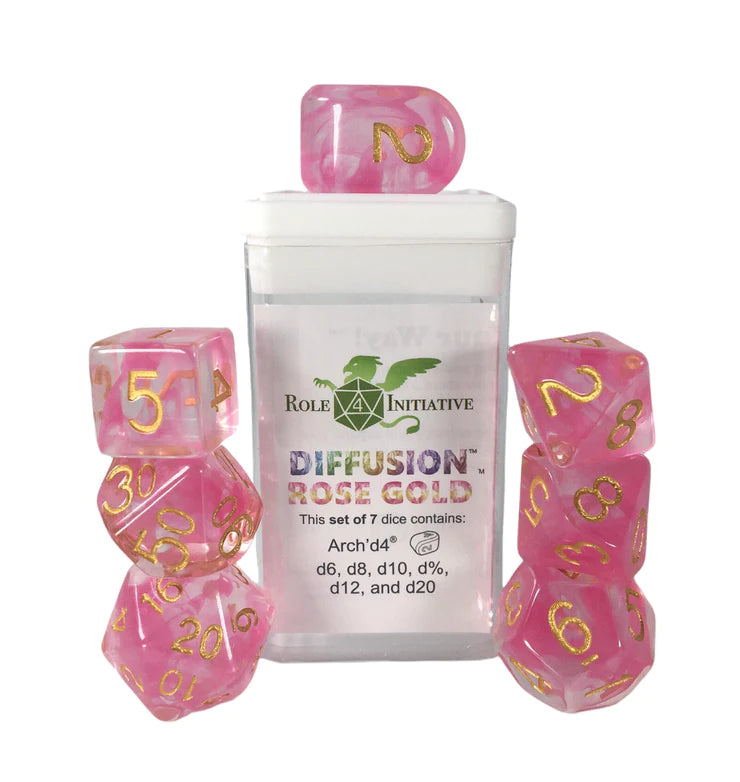 Dice Set (7) - Diffusion Rose Gold - arch'd4