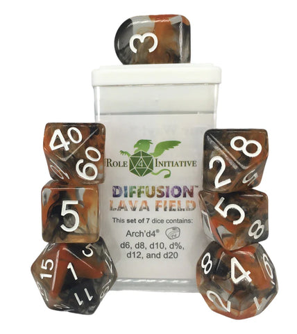 Dice Set (7) - Diffusion Lava Field - arch'd4
