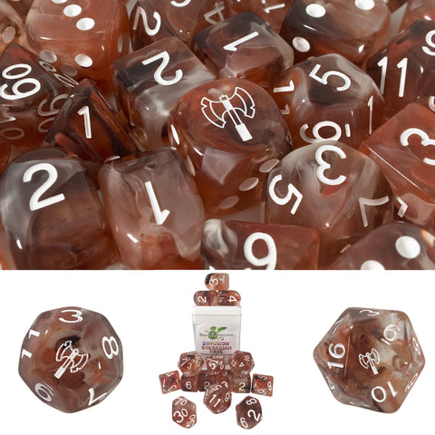 Dice Set (15) - Diffusion Barbarian Rage w/ Arch'd4 and Symbols