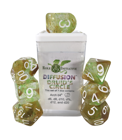 Dice Set (7) - Diffusion Druids Circle w/ Arch'd4