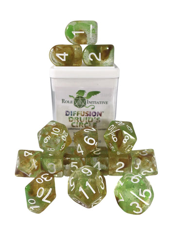 Dice Set (15) - Diffusion Druids Circle w/ Arch'd4