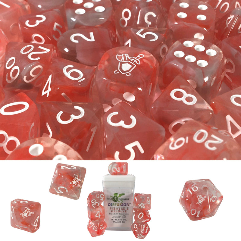 Dice Set (7) - Diffusion Fighters Resolve w/ Arch'd4 and Symbols