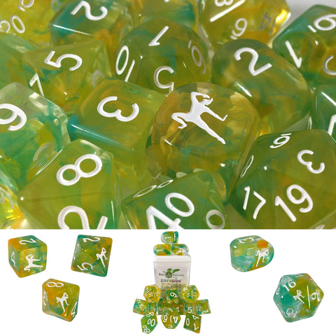 Dice Set (15) - Diffusion Monastic Discipline w/ Arch'd4 and Symbols