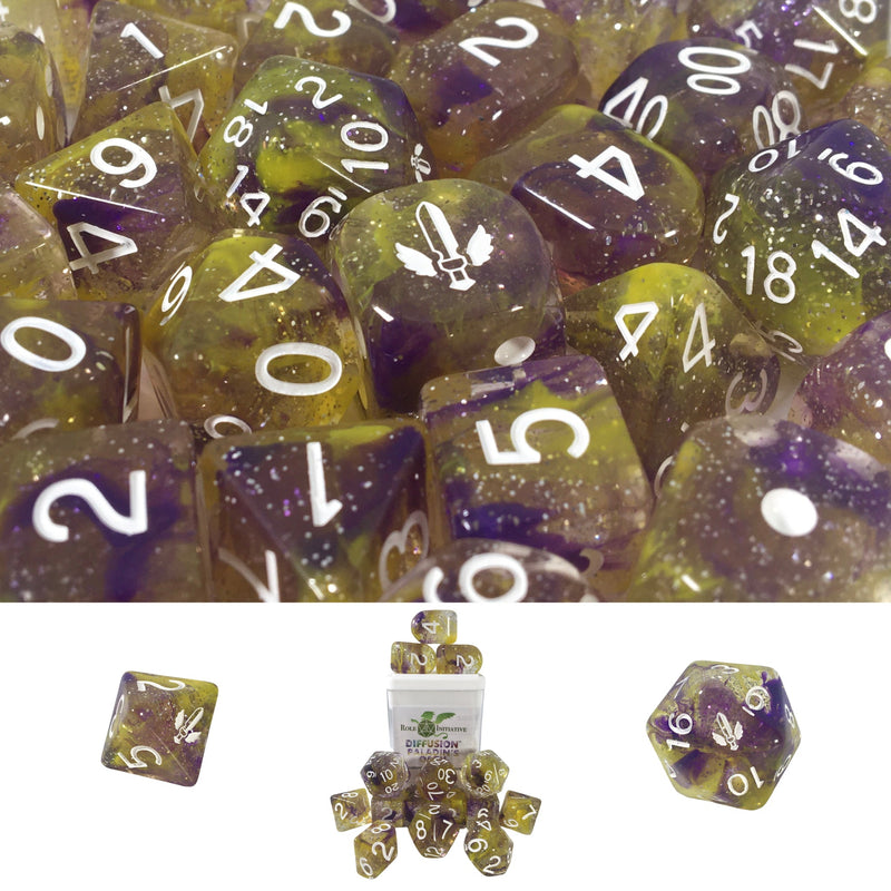 Dice Set (15) - Diffusion Paladins Oath w/ Arch'd4 and Symbols