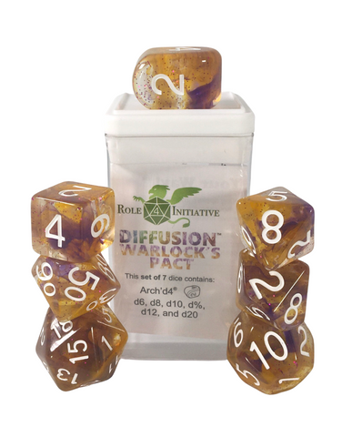 Dice Set (7) - Diffusion Warlocks Pact w/ Arch'd4
