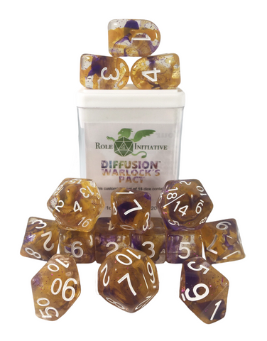 Dice Set (15) - Diffusion Warlocks Pact w/ Arch'd4