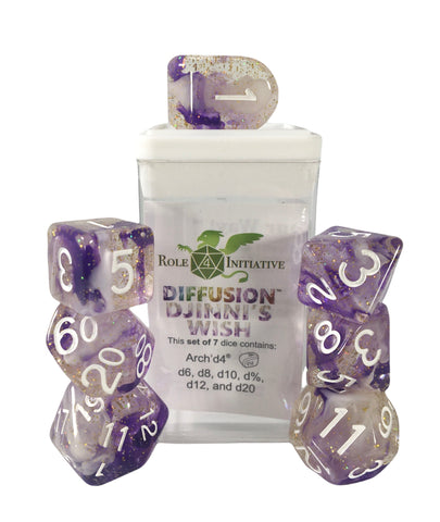 Dice Set (7) - Diffusion Djinnis Wish w/ Arch'd4