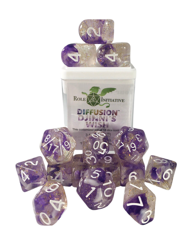 Dice Set (15) - Diffusion Djinnis Wish w/ Arch'd4