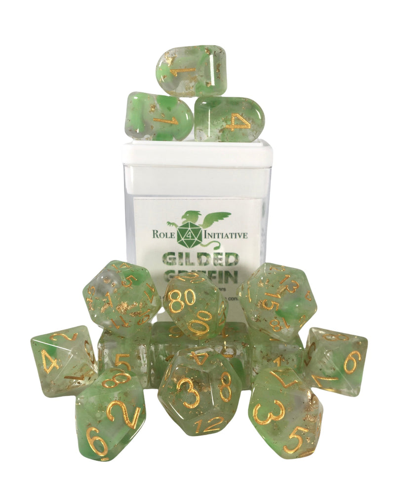 Dice Set (15) - Gilded Griffin w/ Arch'd4