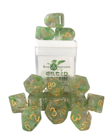 Dice Set (15) - Gilded Griffin w/ Arch'd4