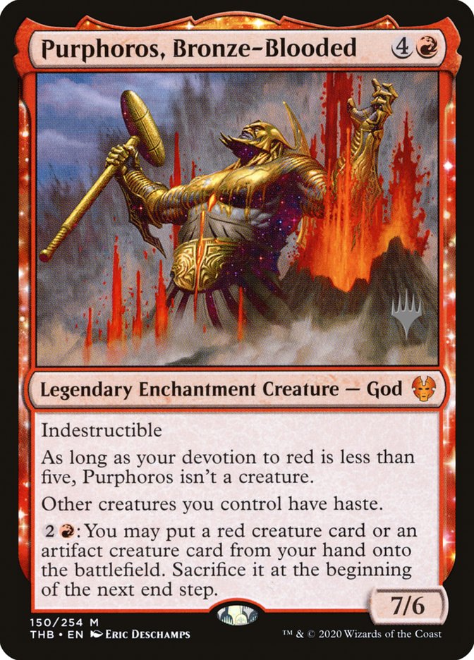 Purphoros, Bronze-Blooded (Promo Pack) [Theros Beyond Death Promos]