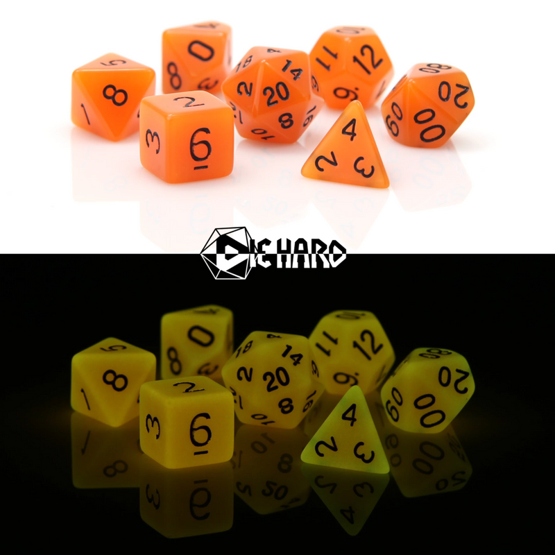 Picture of the Dice: RPG Set - Glow-in-the-Dark Orange