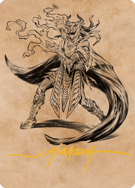 Livaan, Cultist of Tiamat Art Card (Gold-Stamped Signature) [Commander Legends: Battle for Baldur's Gate Art Series]