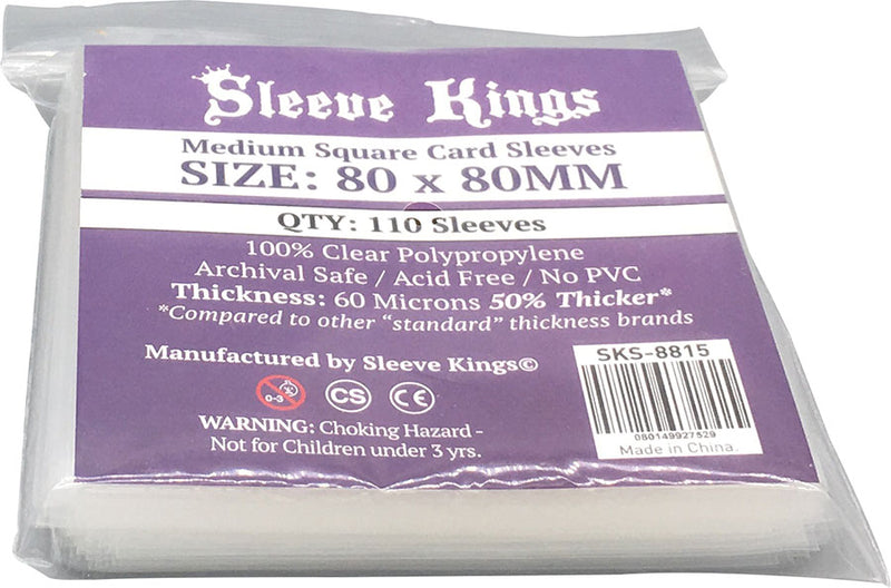 Picture of the Board Game Sleeves: Sleeve Kings Card Sleeves: 80 x 80mm (110)