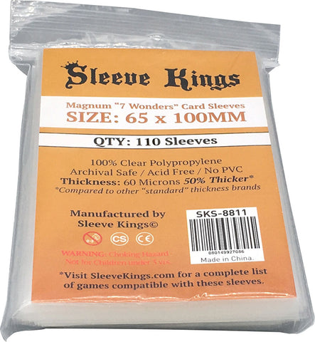 Picture of the Board Game Sleeves: Sleeve Kings Card Sleeves: 65 x 100mm (110)