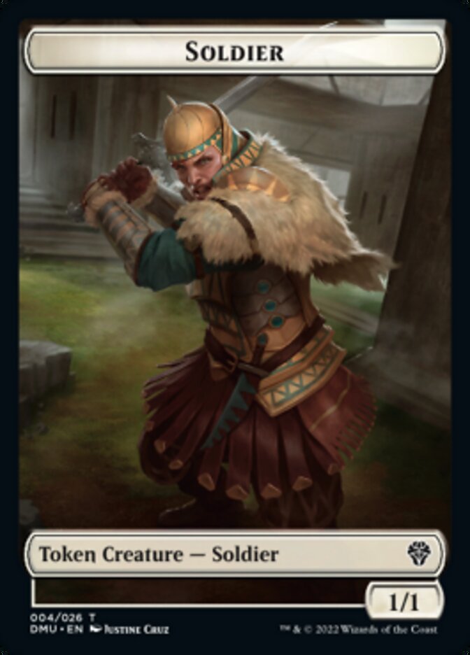 Soldier // Beast Double-Sided Token [Dominaria United Tokens]