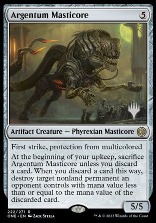 Argentum Masticore (Promo Pack) [Phyrexia: All Will Be One Promos]
