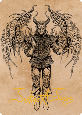 Raphael, Fiendish Savior Art Card (75) (Gold-Stamped Signature) [Commander Legends: Battle for Baldur's Gate Art Series]
