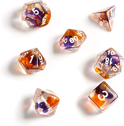 Sirius Dice: Purple, Orange Clear