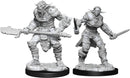 D&D Unpainted Minis: Bugbear Barbarian Male & Bugbear Rogue Female - Wave 15