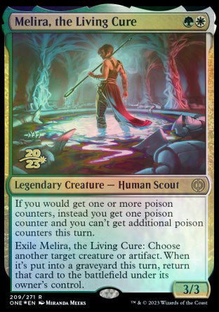 Melira, the Living Cure [Phyrexia: All Will Be One Prerelease Promos]