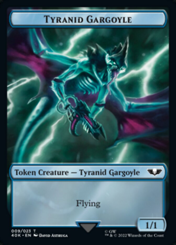 Tyranid (017) // Tyranid Gargoyle Double-Sided Token (Surge Foil) [Warhammer 40,000 Tokens]