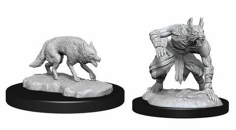 D&D Unpainted Minis: Jackalwere & Jackal