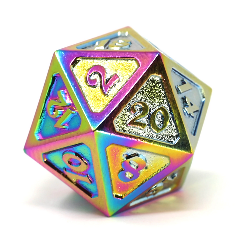 Picture of the Dice: Single d20 - Mythica Scorched Rainbow