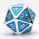 Picture of the Dice: Dire d20 - Mythica Platinum Aquamarine