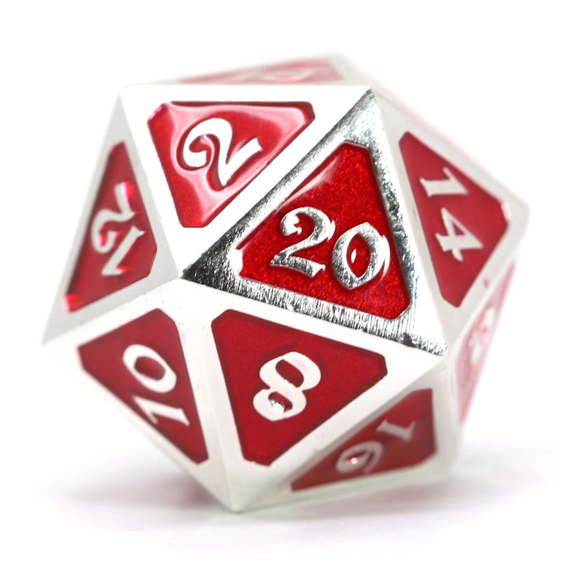 Picture of the Dice: Dire d20 - Mythica Platinum Ruby