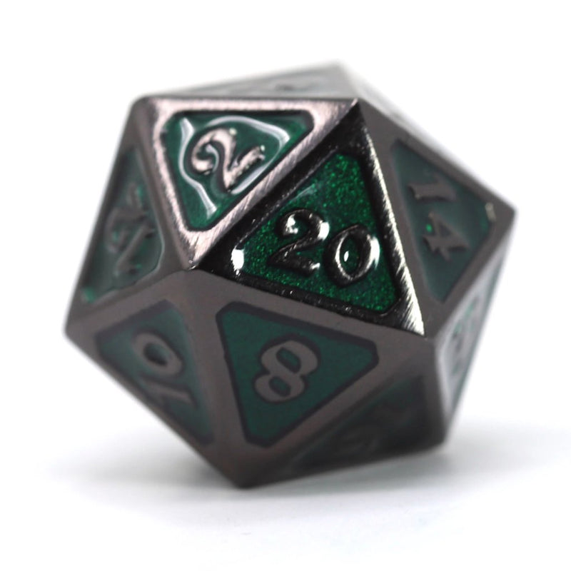 Metal d20 (1) - Mythica Sinister Emerald