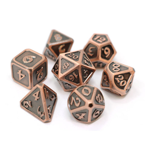 Metal RPG Dice Set (7) - Gothica: Battleworn Copper