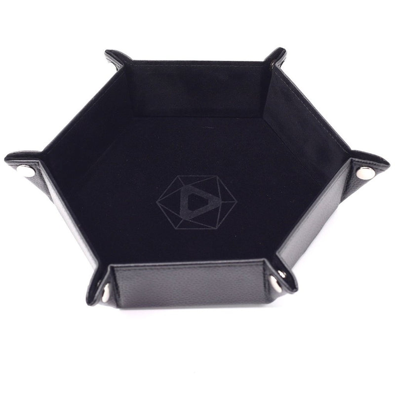 Picture of the Dice: Folding Dice Tray: Black Hex