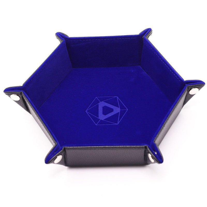 Picture of the Dice: Folding Dice Tray: Blue Hex