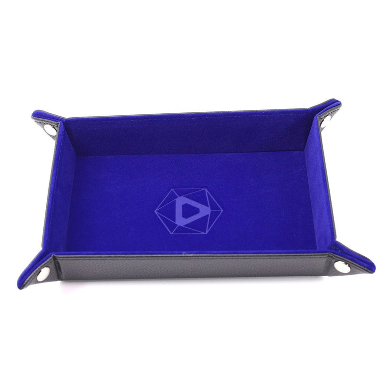 Picture of the Dice: Folding Dice Tray: Blue Rectangle