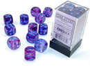 16mm D6 Dice Block (12) - Nebula Nocturnal/Blue