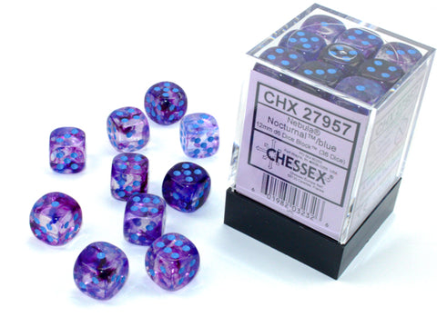 12mm D6 Dice Block (36) - Nebula Nocturnal/Blue