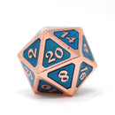 Metal d20 (1) - Mythica Copper Aquamarine